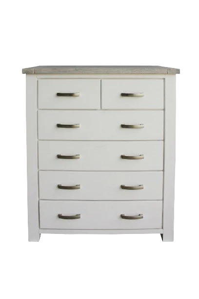 SF 2 Tone 6 Drawer Tallboy