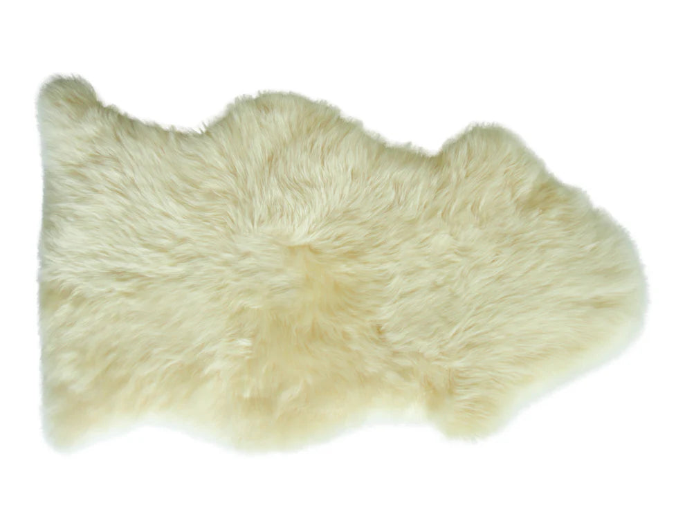 AUSKIN Infant Long Wool Rug Bone 85 x 55cm