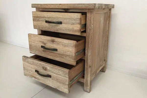 SF Belle 3 Drawer Bedside