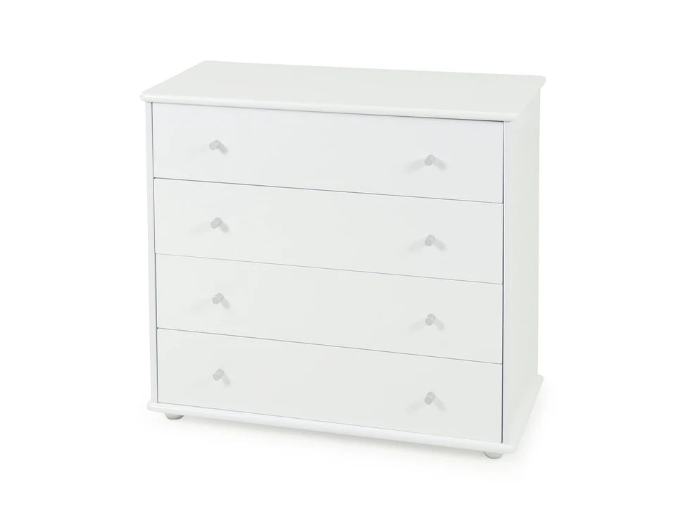 DEB Bianca White 4 Drawer Lowboy