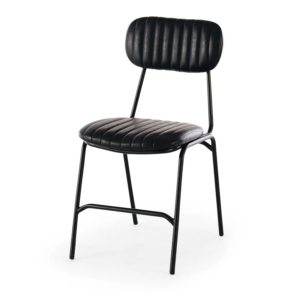Datsun Vintage Black PU Dining Chair