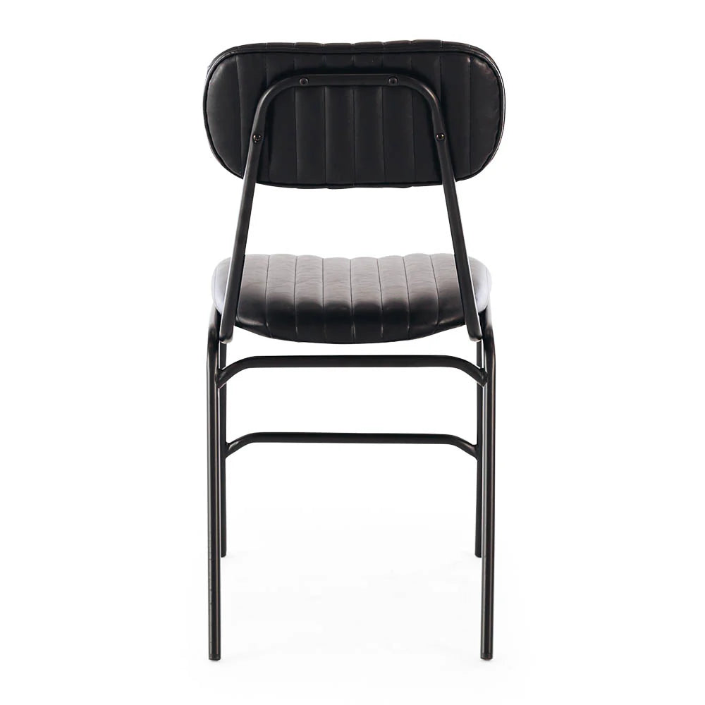 Datsun Vintage Black PU Dining Chair