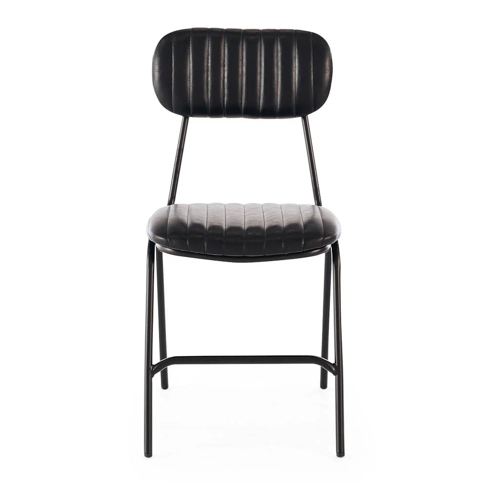 Datsun Vintage Black PU Dining Chair