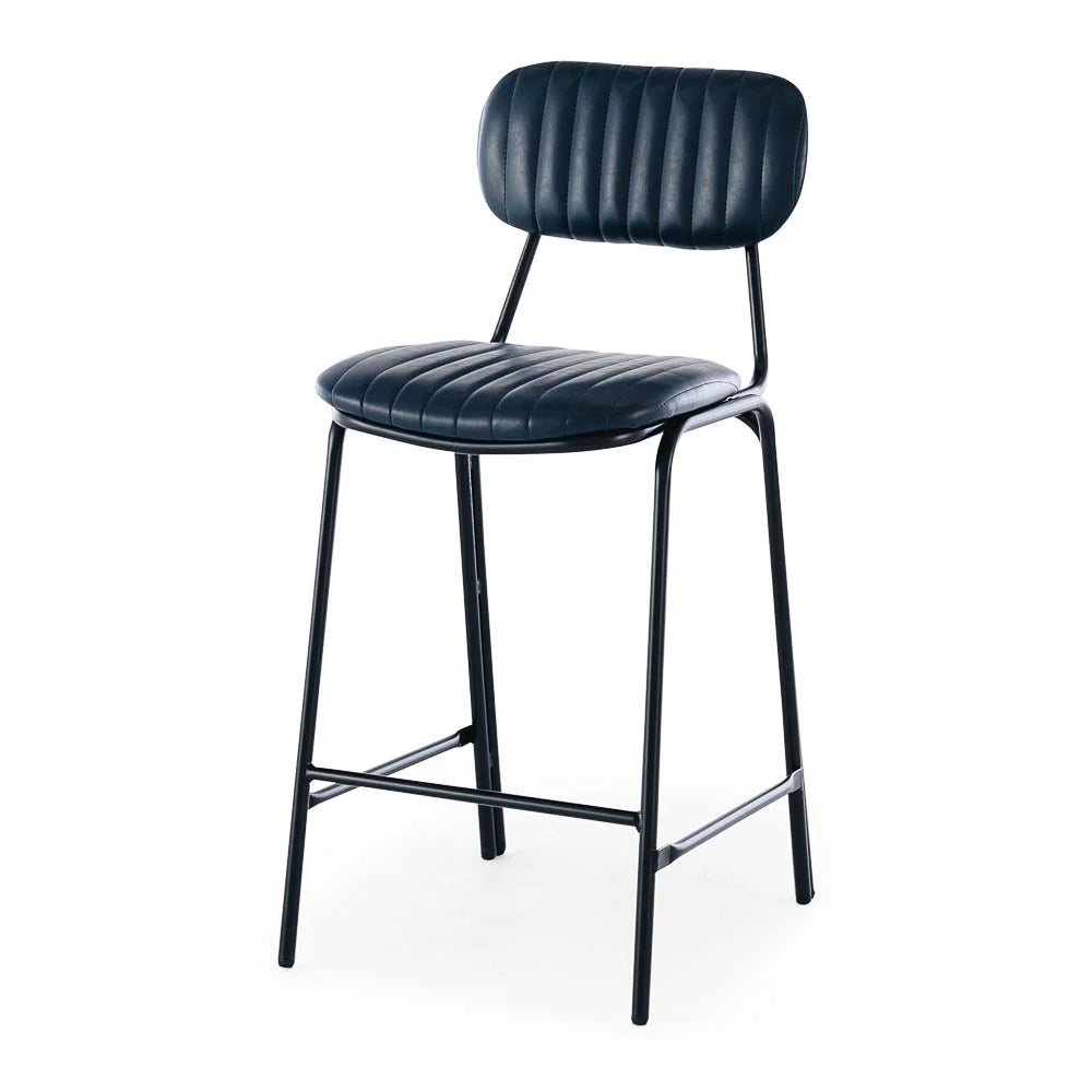 SAL Datsun Vintage Blue PU Bar Stool