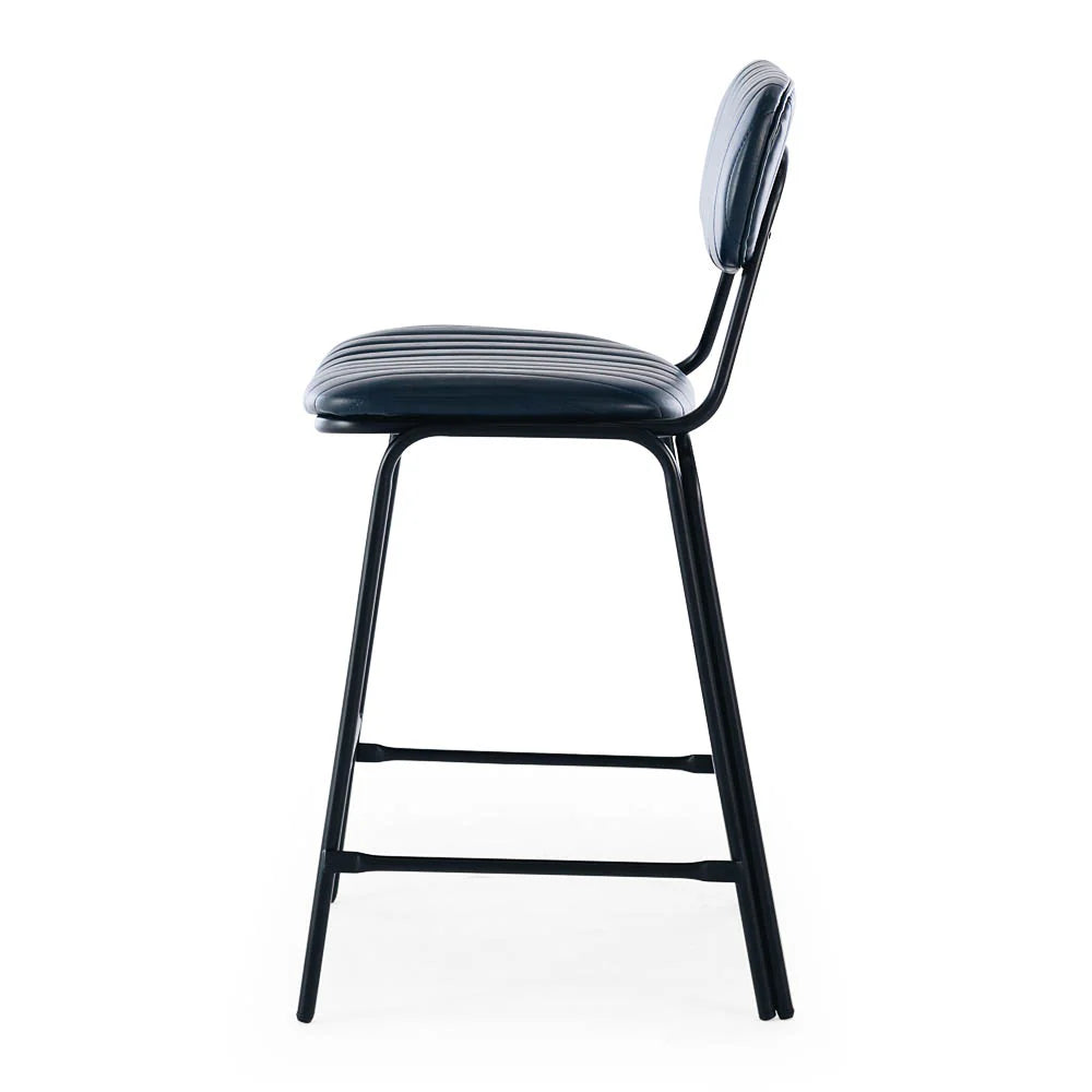 SAL Datsun Vintage Blue PU Bar Stool