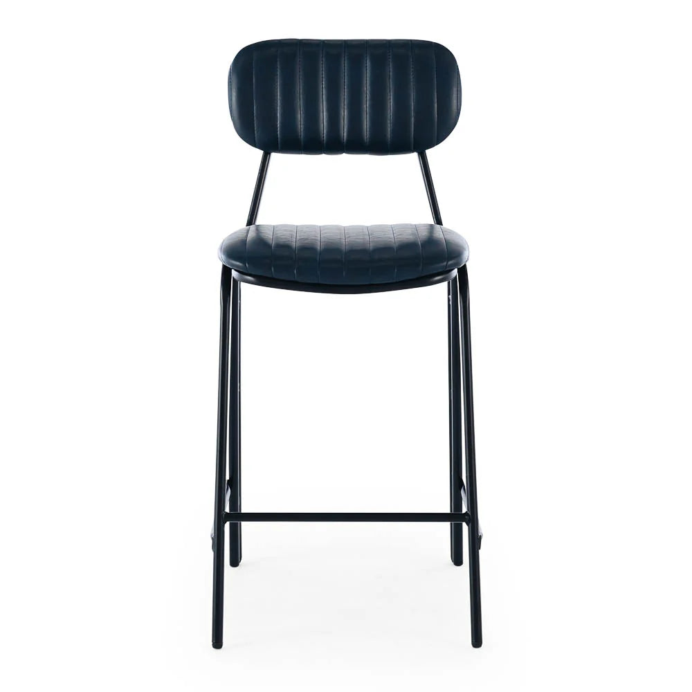 SAL Datsun Vintage Blue PU Bar Stool