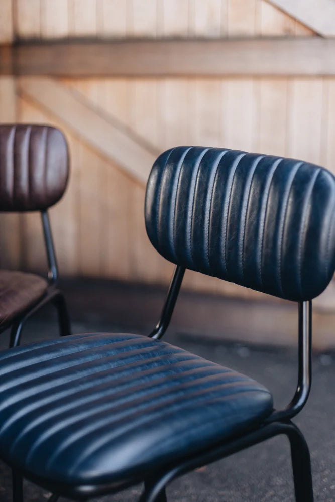 SAL Datsun Vintage Blue PU Bar Stool