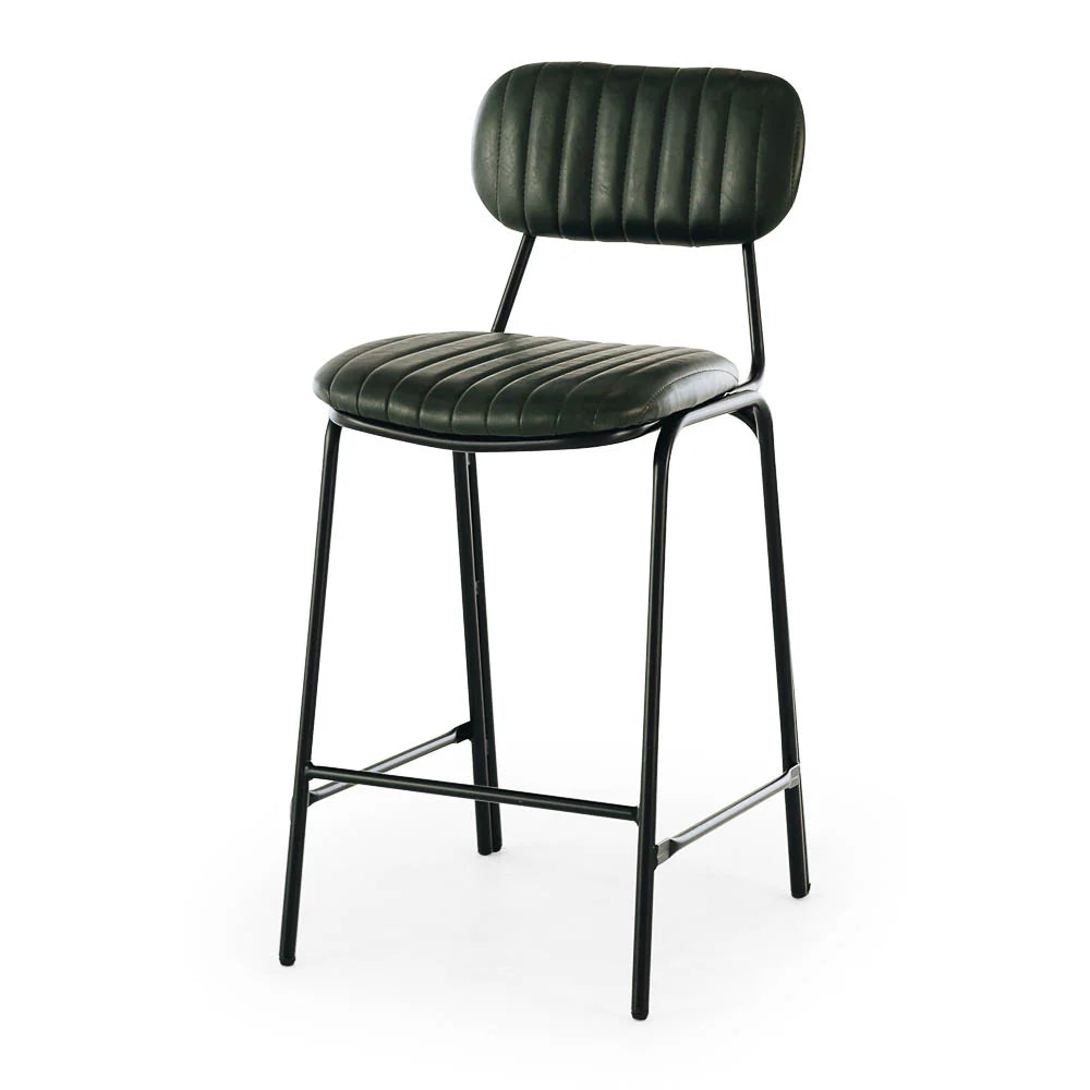 SAL Datsun Vintage Green PU Bar Stool