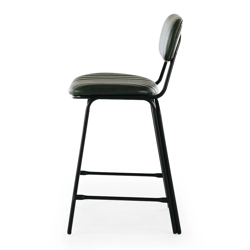 SAL Datsun Vintage Green PU Bar Stool