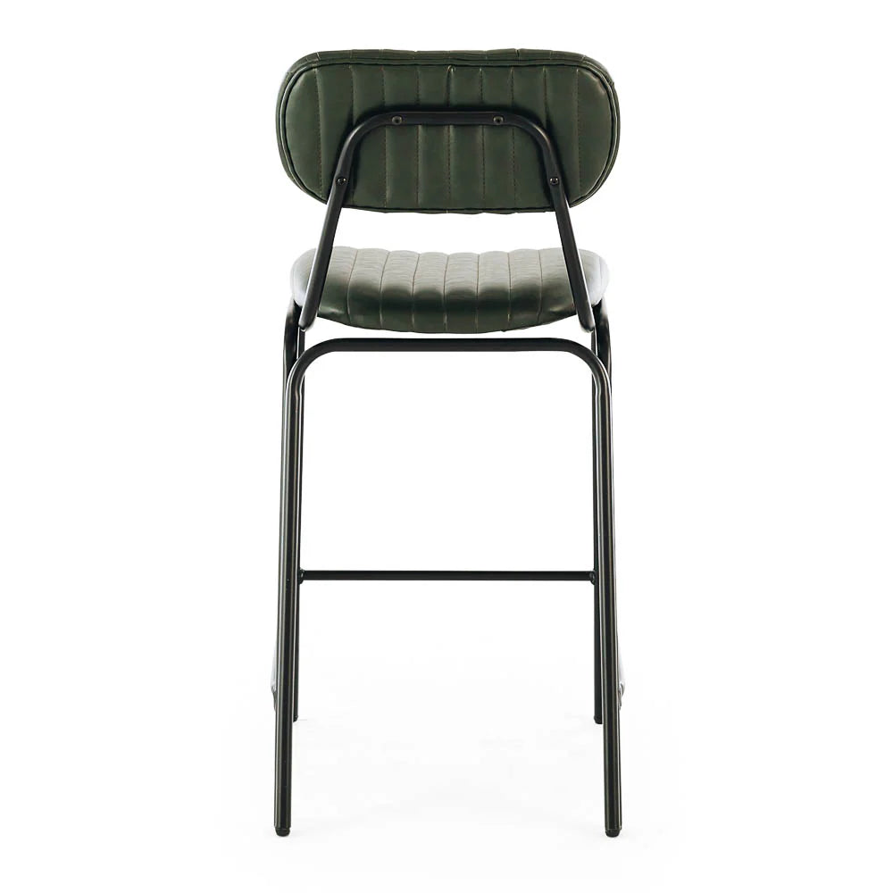 SAL Datsun Vintage Green PU Bar Stool