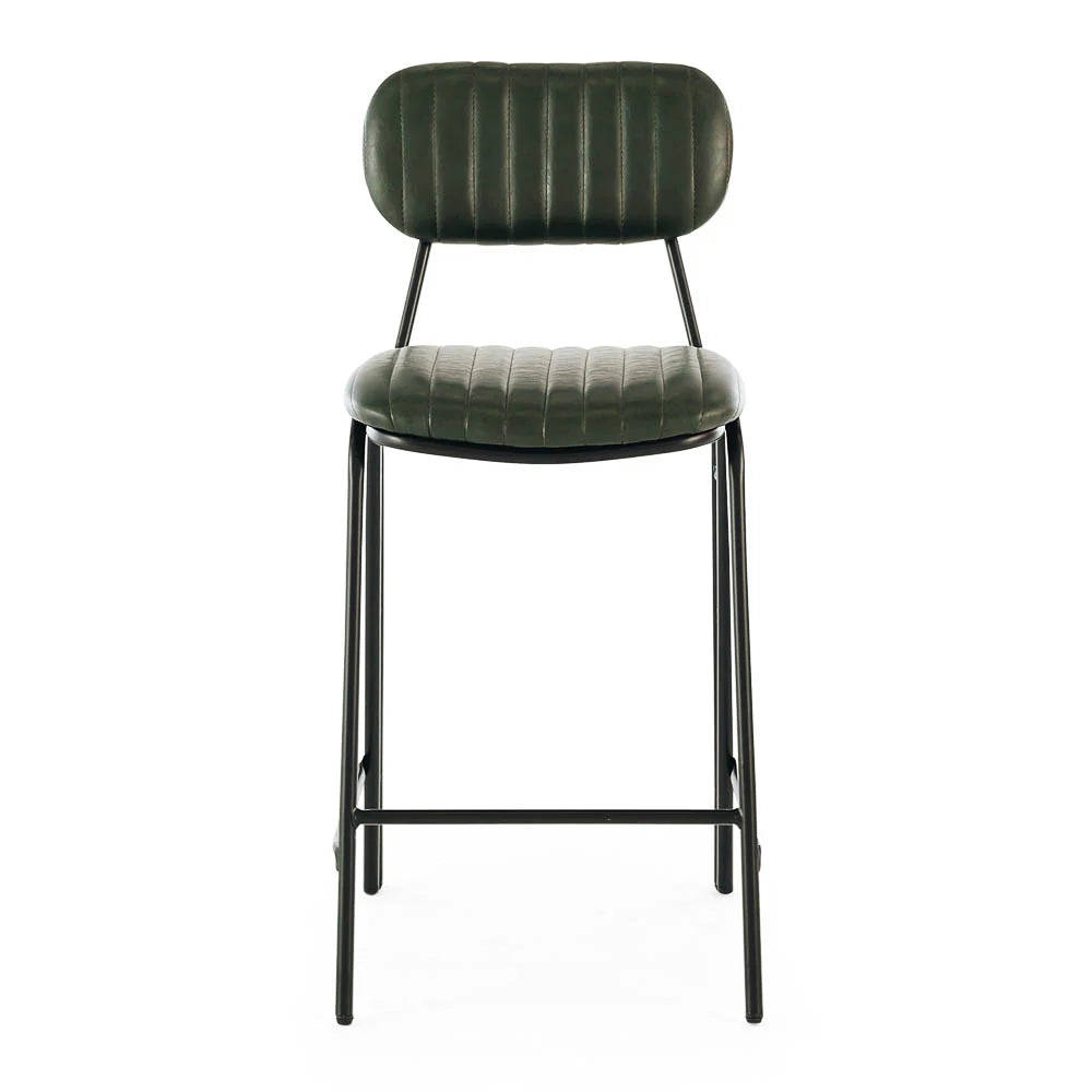 SAL Datsun Vintage Green PU Bar Stool