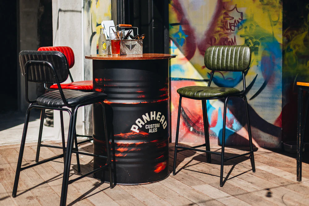 SAL Datsun Vintage Green PU Bar Stool