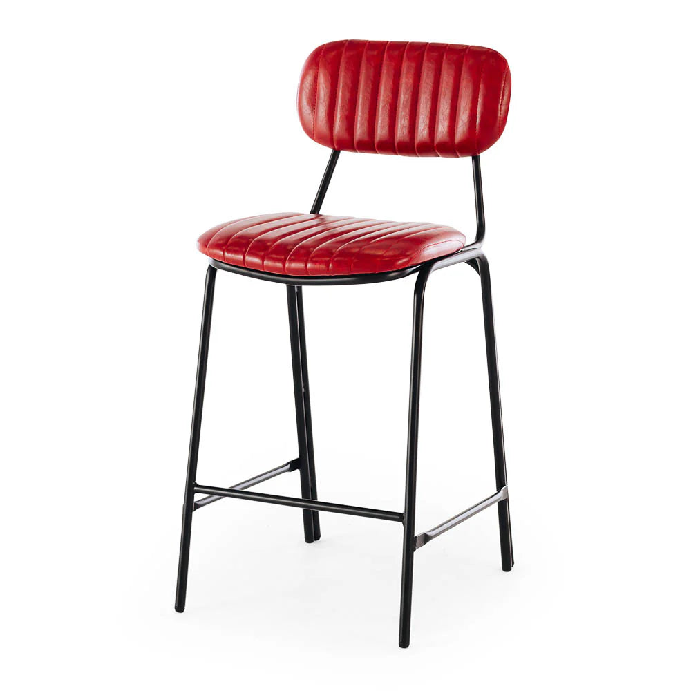 Datsun Vintage Red PU Bar Stool