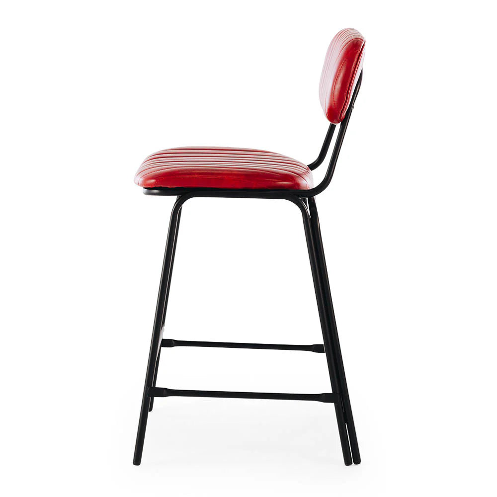 Datsun Vintage Red PU Bar Stool