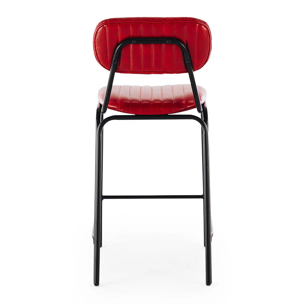 Datsun Vintage Red PU Bar Stool