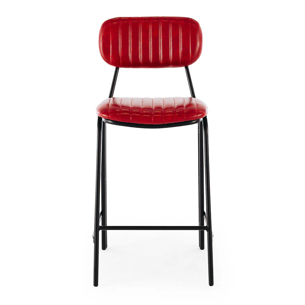 Datsun Vintage Red PU Bar Stool