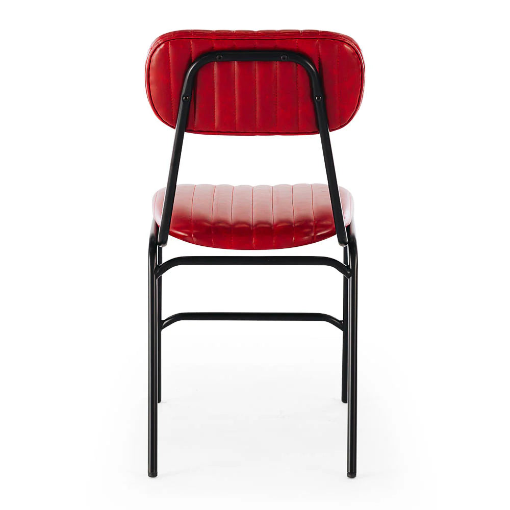 Datsun Vintage Red PU Dining Chair