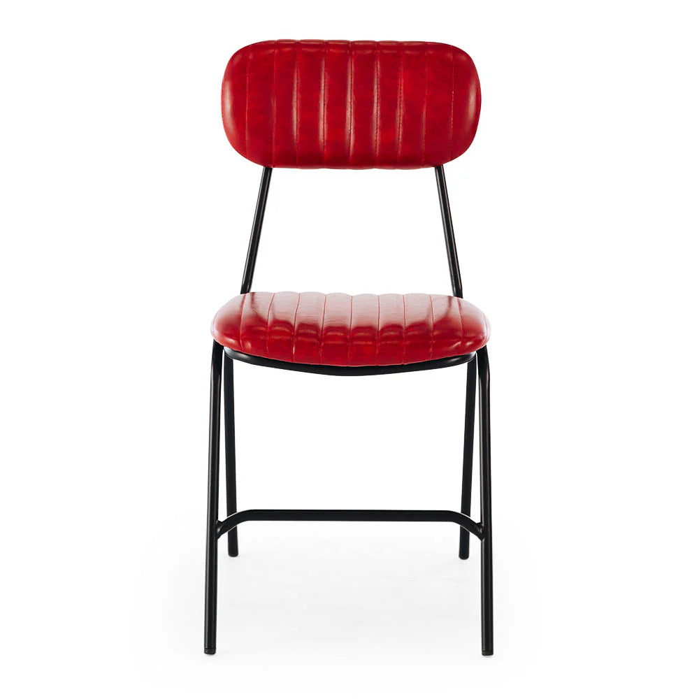 Datsun Vintage Red PU Dining Chair