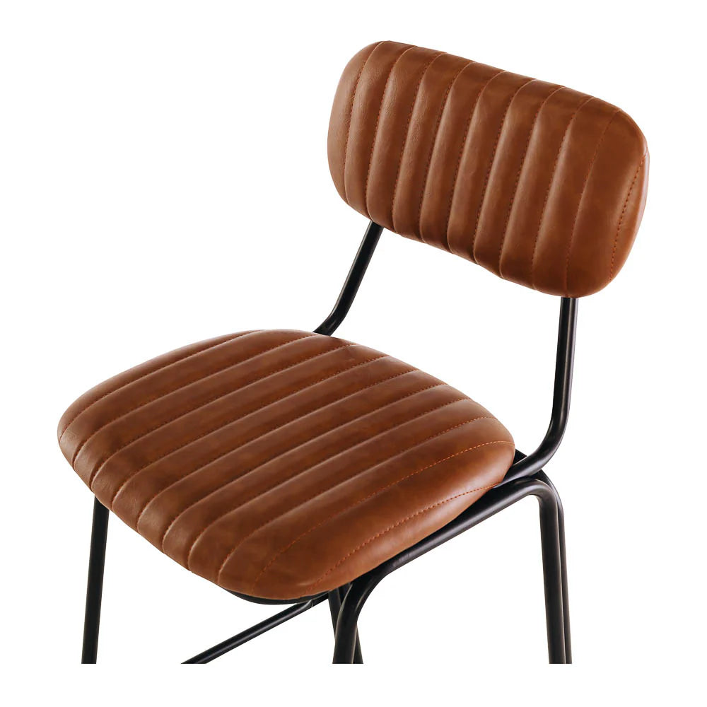 Datsun Vintage Tan PU Bar Stool