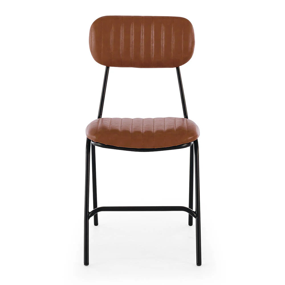 SAL Datsun Vintage Tan PU Dining Chair
