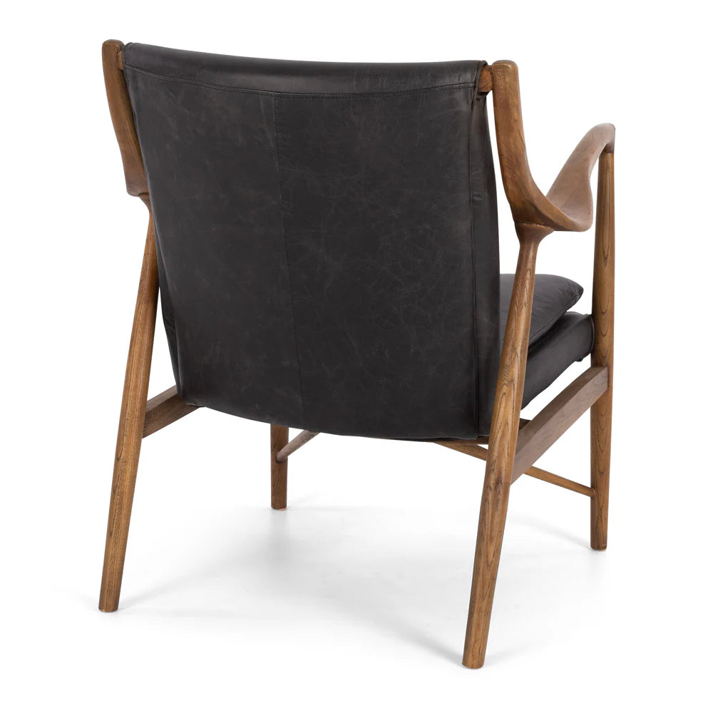 SAL Finn Leather Armchair Black