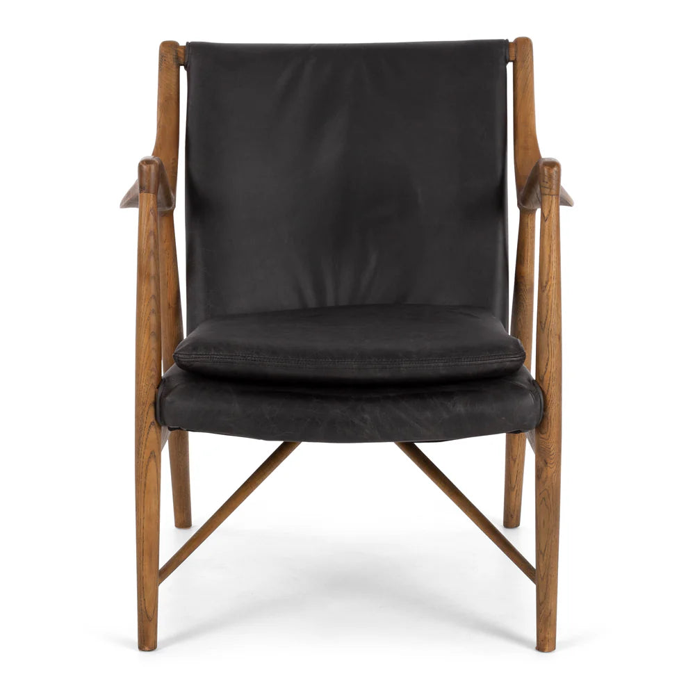 SAL Finn Leather Armchair Black