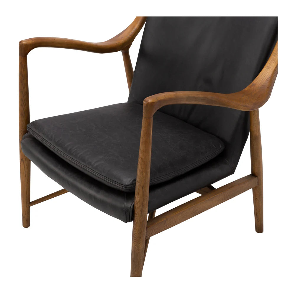 SAL Finn Leather Armchair Black
