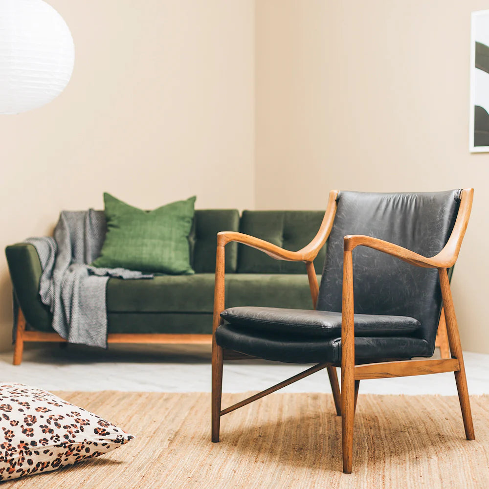 SAL Finn Leather Armchair Black
