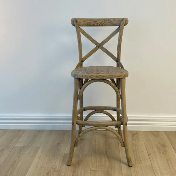 French Bistro Barstool Grey Washed Oak