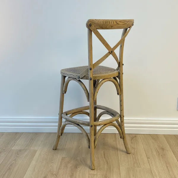 French Bistro Barstool Grey Washed Oak