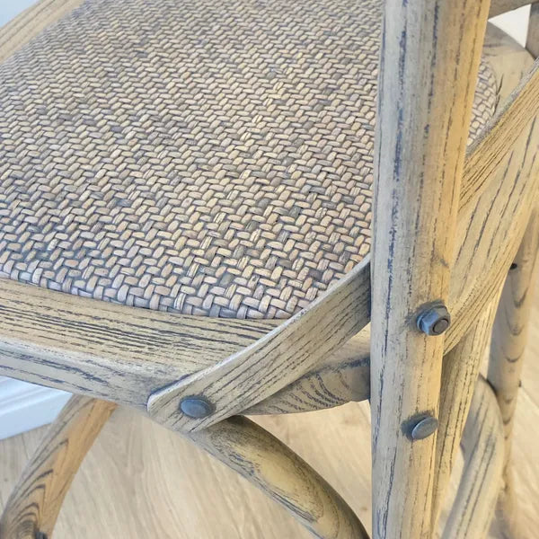 French Bistro Barstool Grey Washed Oak