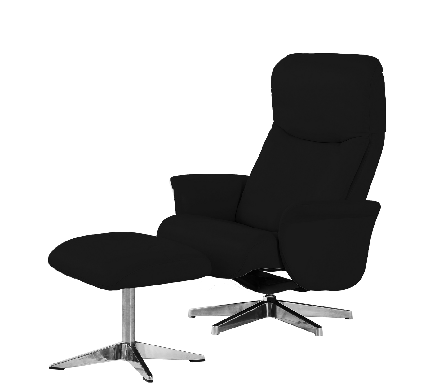 FR Kasai Leather Noir Black Recliner