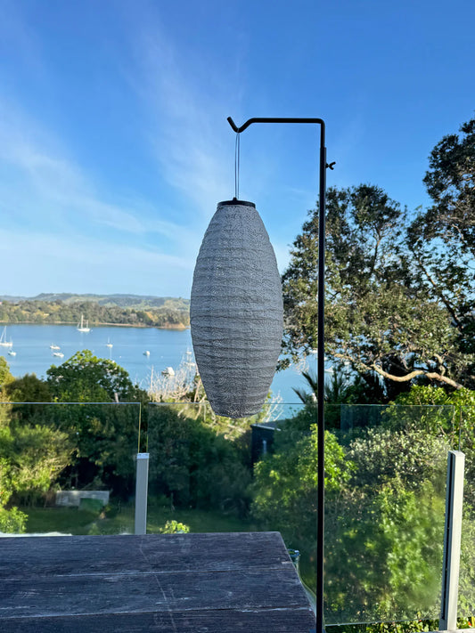 Lantern Long Oval 20cm Light Taupe Folia