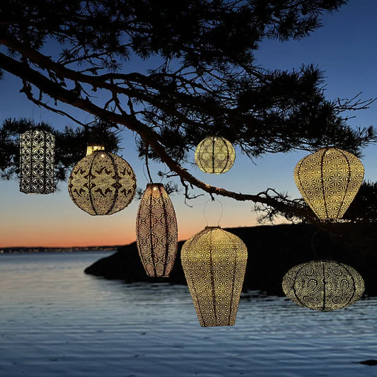 Lantern Drop 28cm Dark Grey Topaz