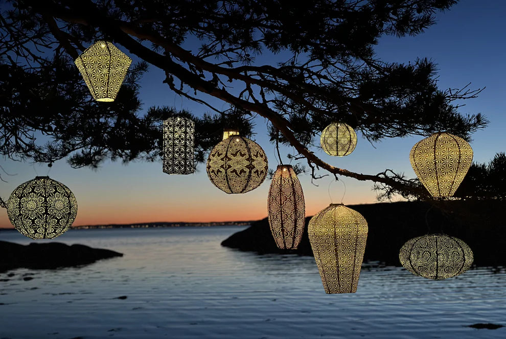 PAR Lantern Round 20cm Light Taupe Spectare