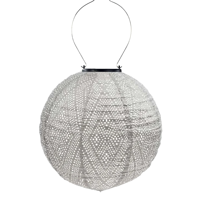 Lantern Round 30cm Light Taupe Ikat