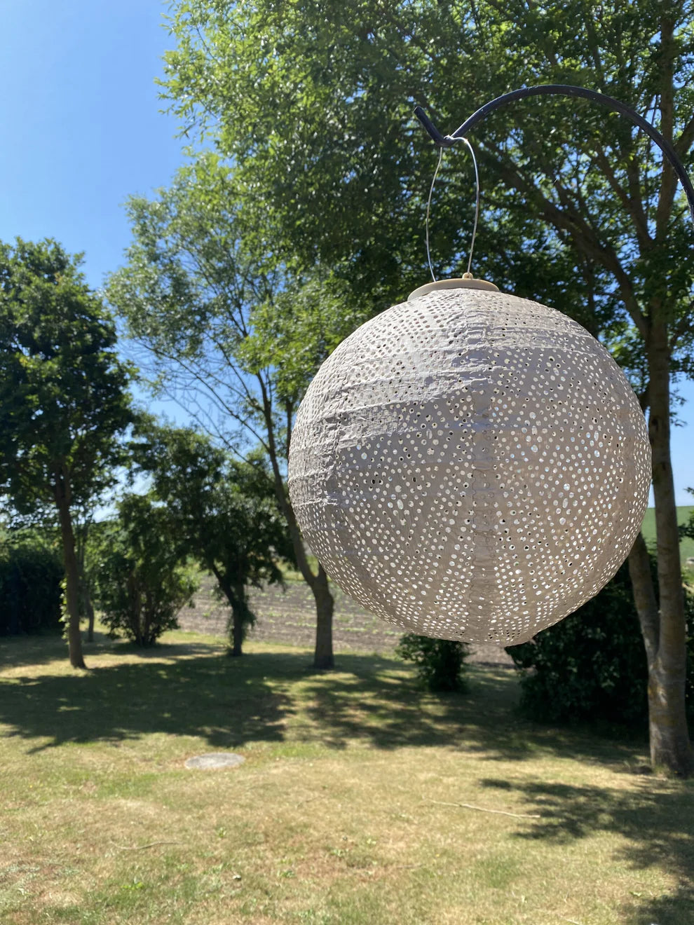 Lantern Round 30cm Light Taupe Ikat
