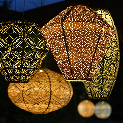 Lantern Balloon 20cm Dark Grey Folia