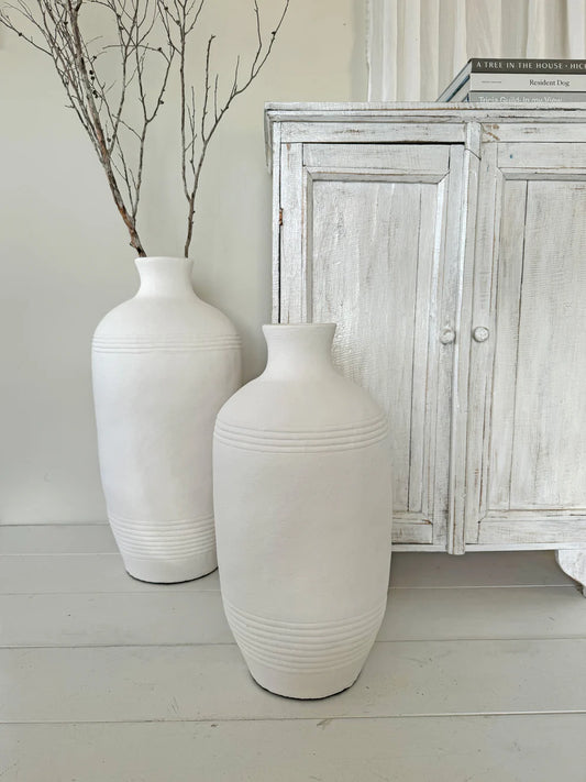 Lombok Urn Bottle White Medium 54cm