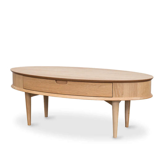 Oslo Oval Coffee Table With Drawer
