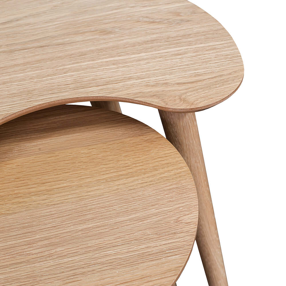 SAL Oslo Oak Nest Of Tables Set Of 2