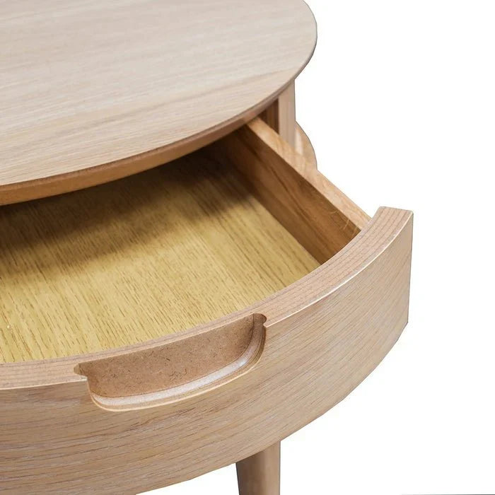 SAL Oslo Round Lamp Table With Drawer