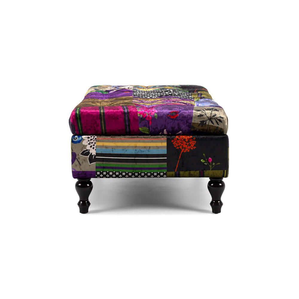 Patchwork Storage Ottoman