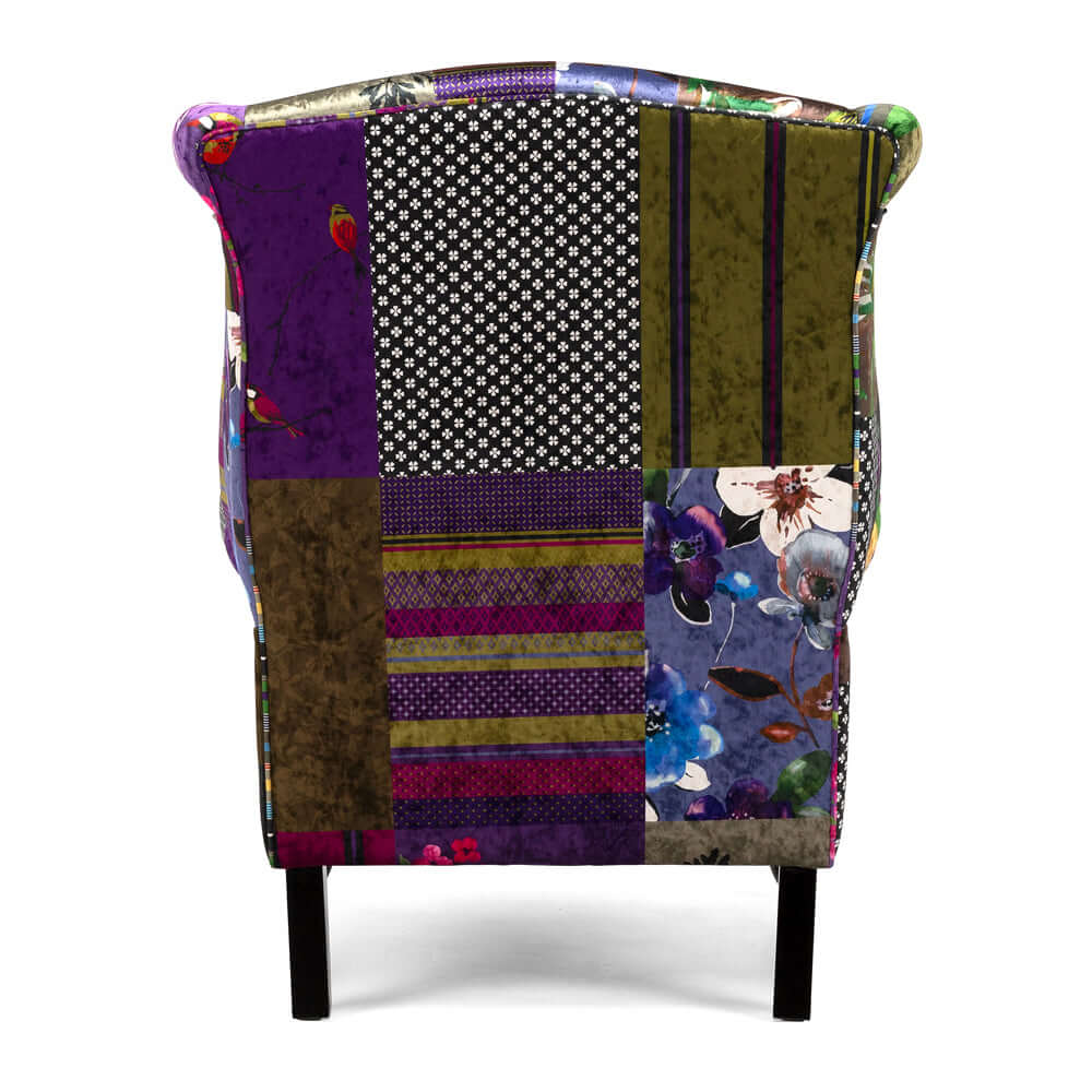 Patchwork Wingback Chair