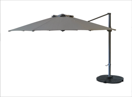 Tulip 3.3m Round Cantilever Umbrella Charcoal