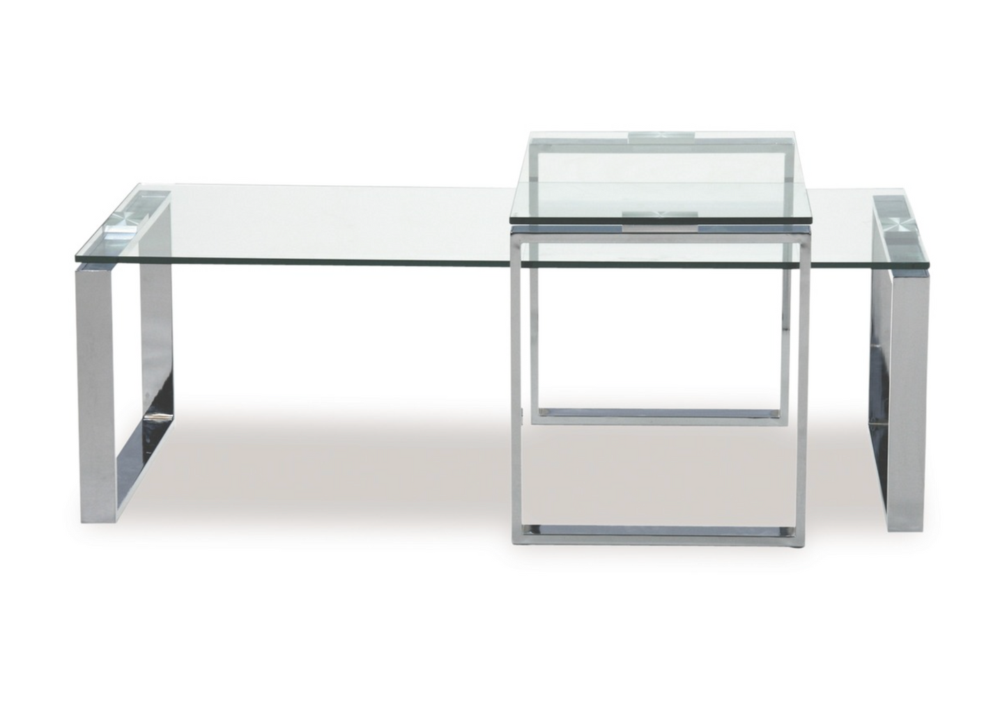 Katrine Coffee Table Glass & Chrome