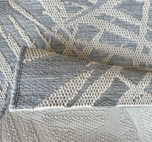 Kosta Rug Leaves Grey 160 x 230cm