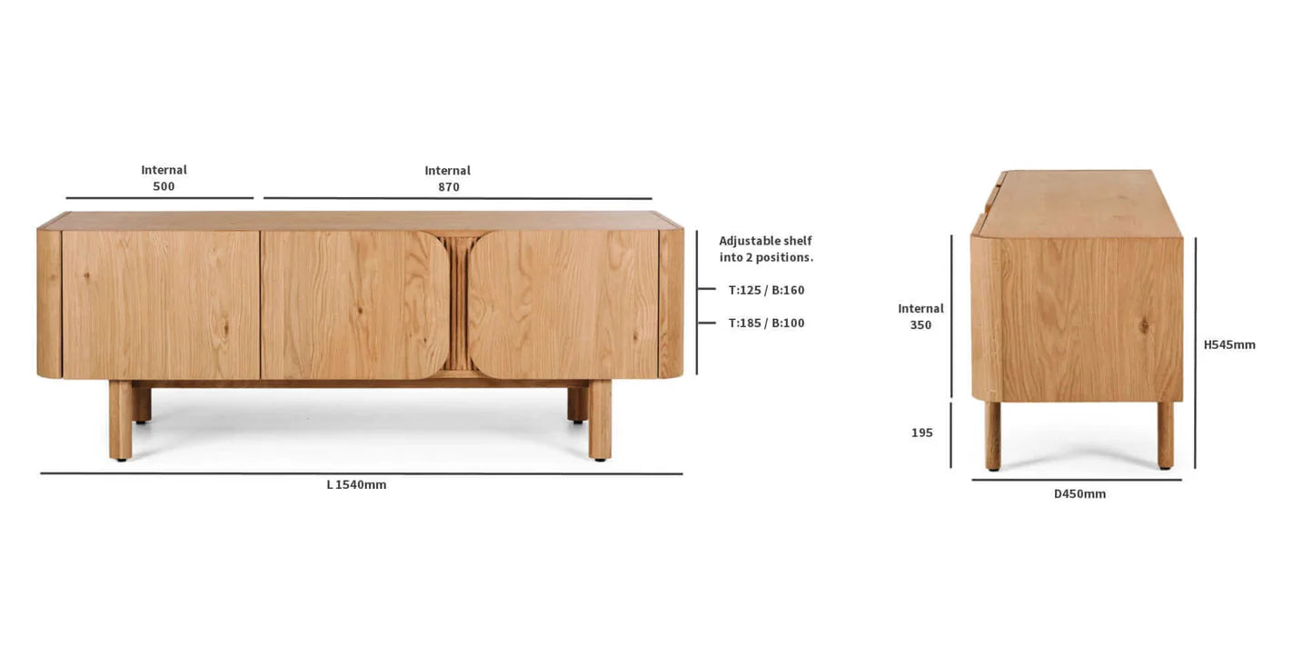 Sirocco TV Stand Natural Oak