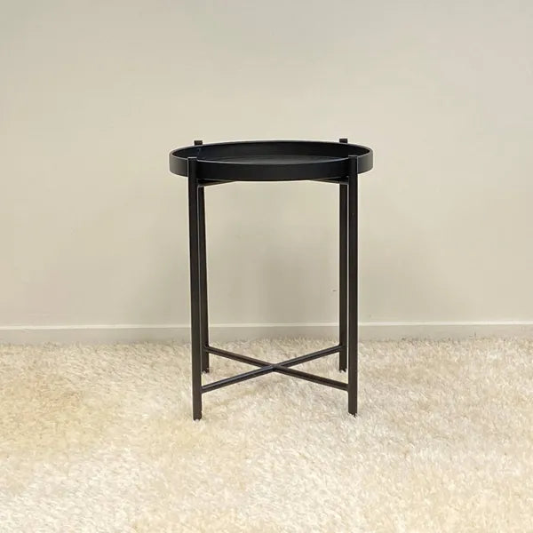 Sofia Round Side Table Black