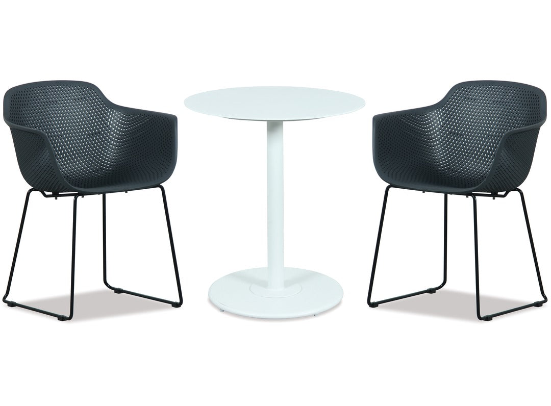 Checker 650 Round White Bistro Table